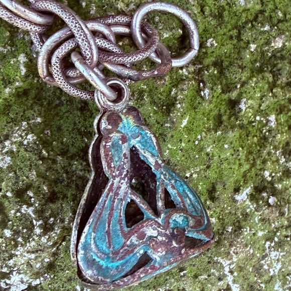 Coro 1950s Silver Chain CHARM Bracelet 7.5” Vintage patina - Picture 7 of 7